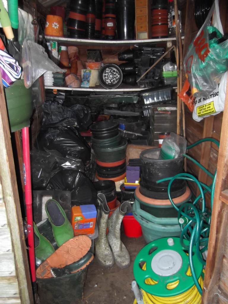 Tidyish potting shed....well at least I can get in it now